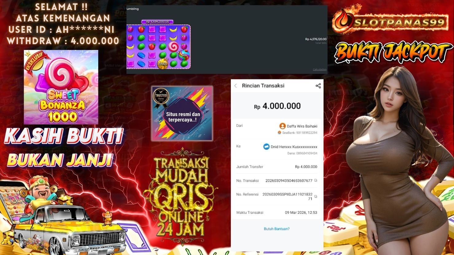 SLOTPANAS99 JACKPOT SLOT SWEET BONANZA 1000